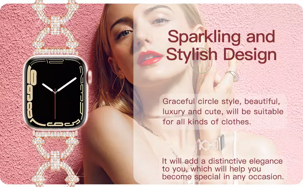 Bling Diamond Link Bracelet For Apple Watch