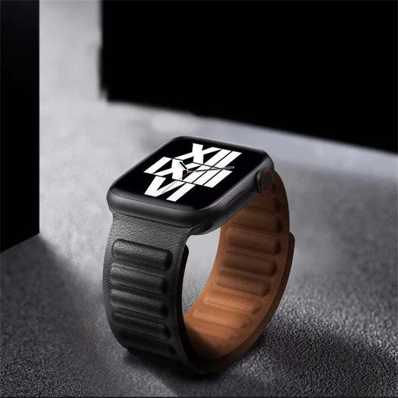 Magnetic Leather Link Band