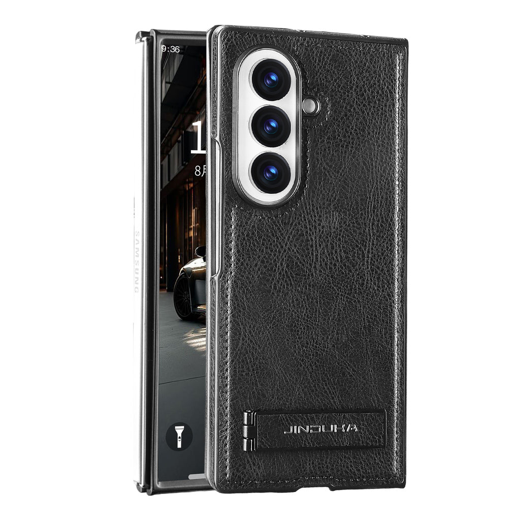 Litchi Texture Genuine Leather Magnetic Galaxy Z Fold Case