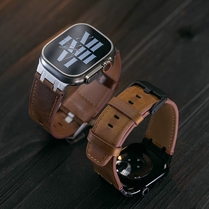 AP Crazy Horse Leather Strap For Apple Watch