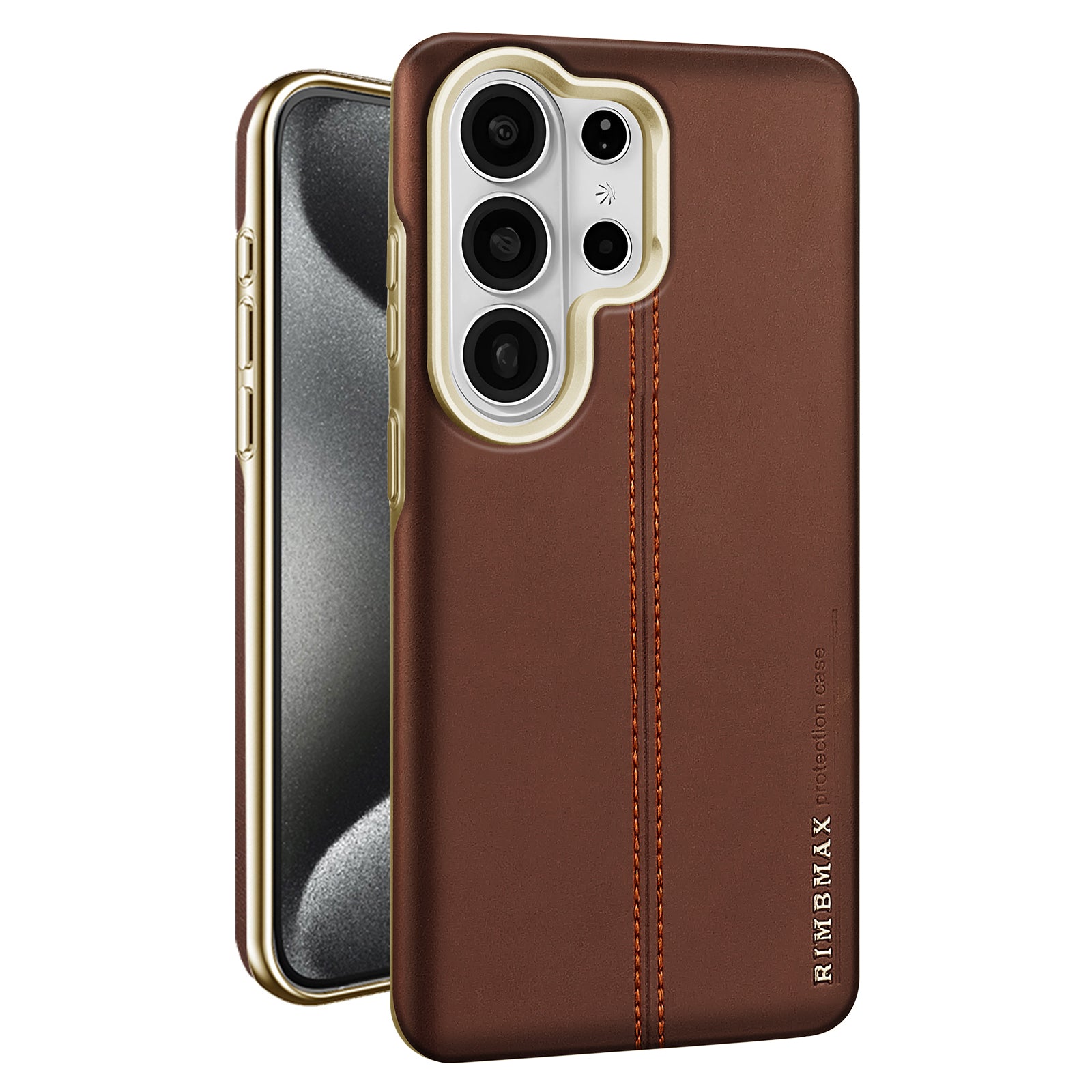 Stitched Genuine Leather Galaxy Phone Case