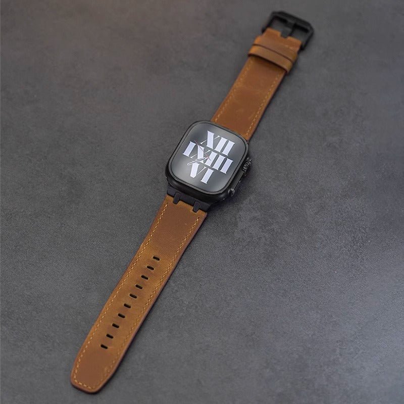 AP Crazy Horse Leather Strap For Apple Watch