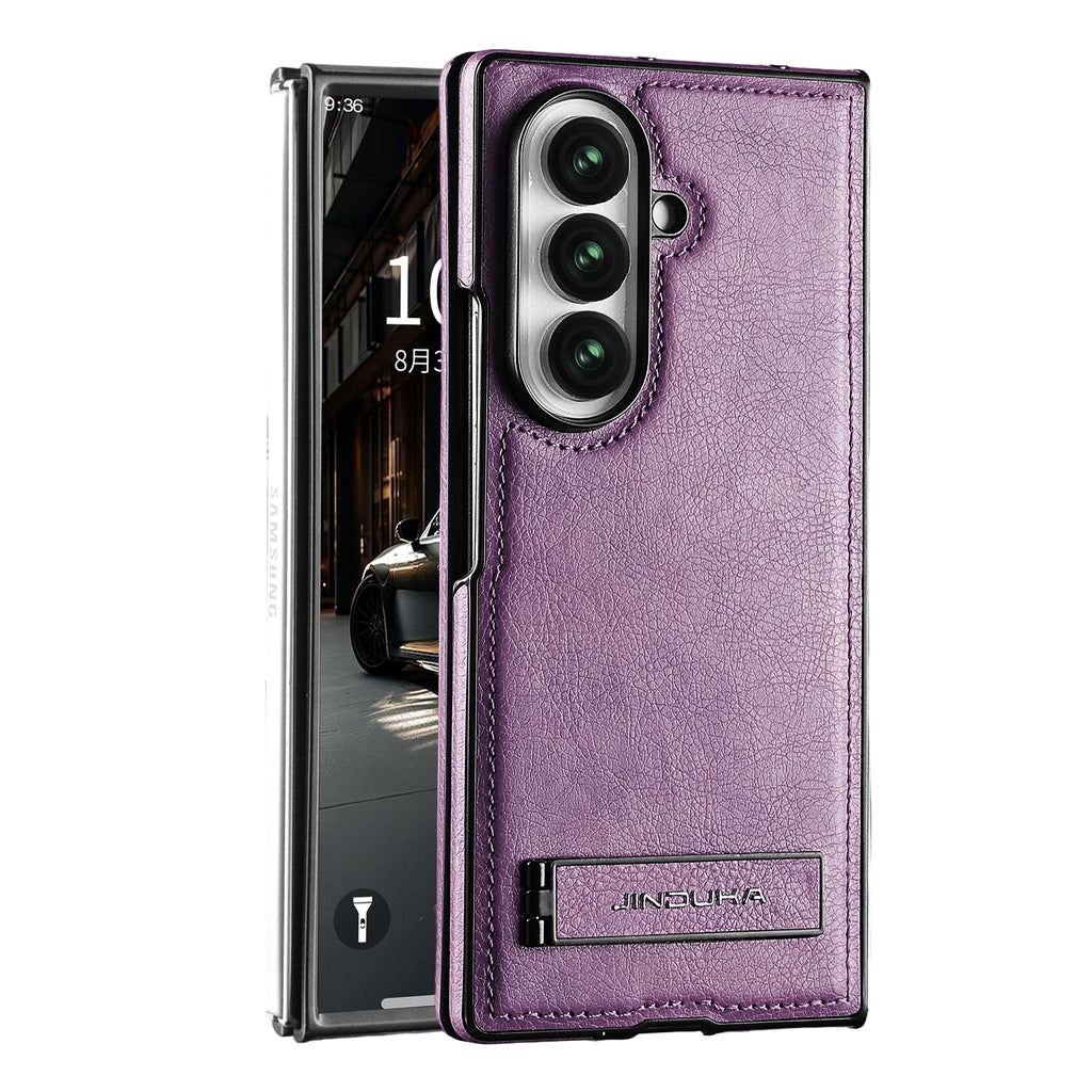 Litchi Texture Genuine Leather Magnetic Galaxy Z Fold Case