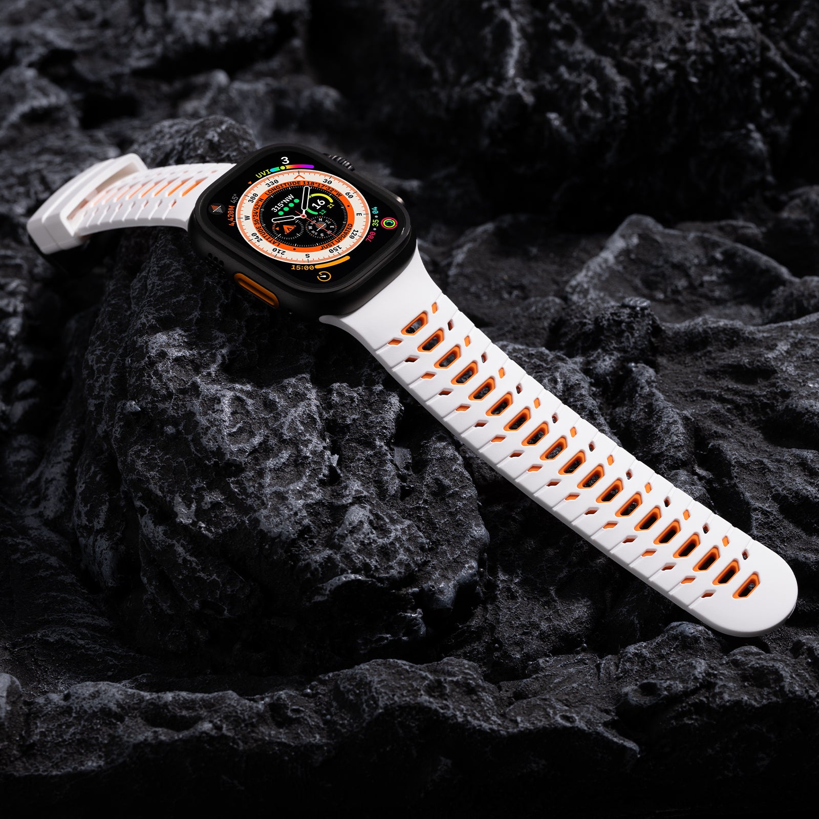 Trapezoid Sport Breathable Silicone Band For Apple Watch