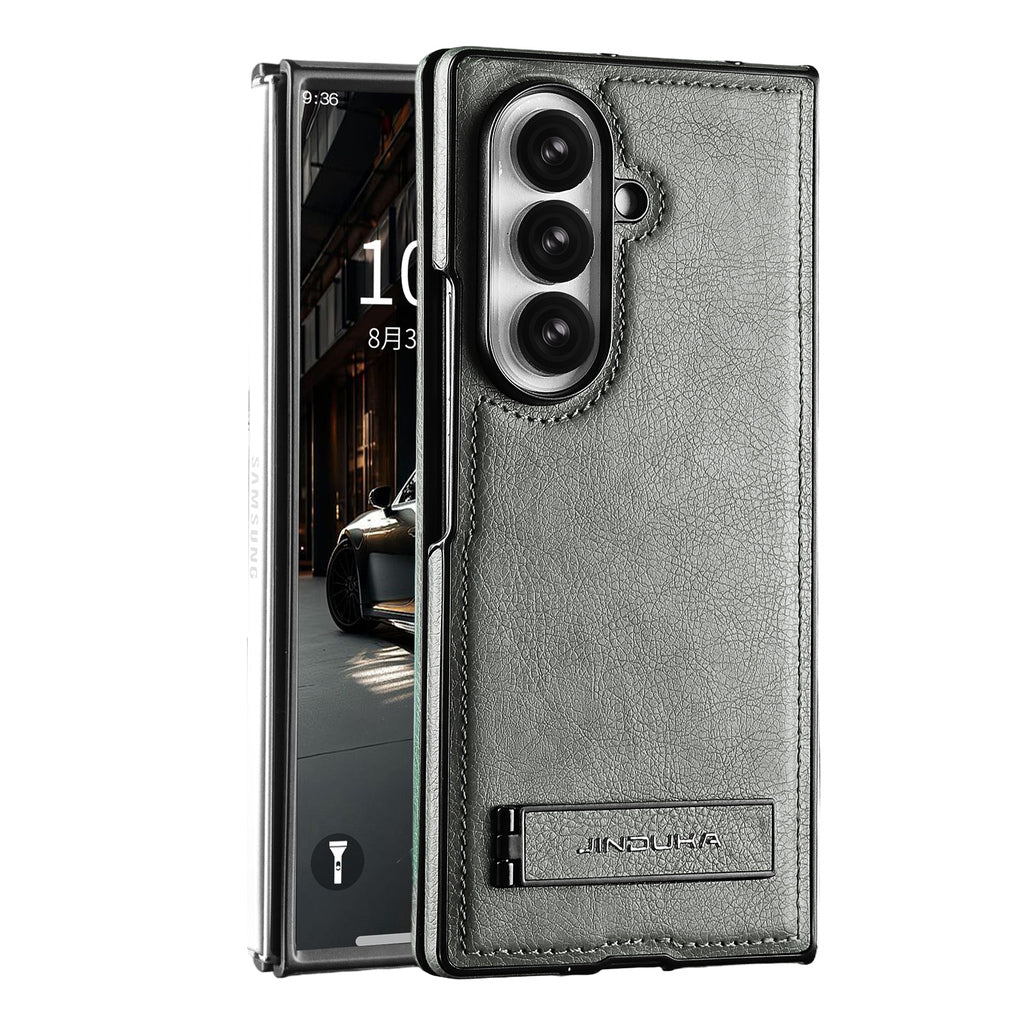 Litchi Texture Genuine Leather Magnetic Galaxy Z Fold Case