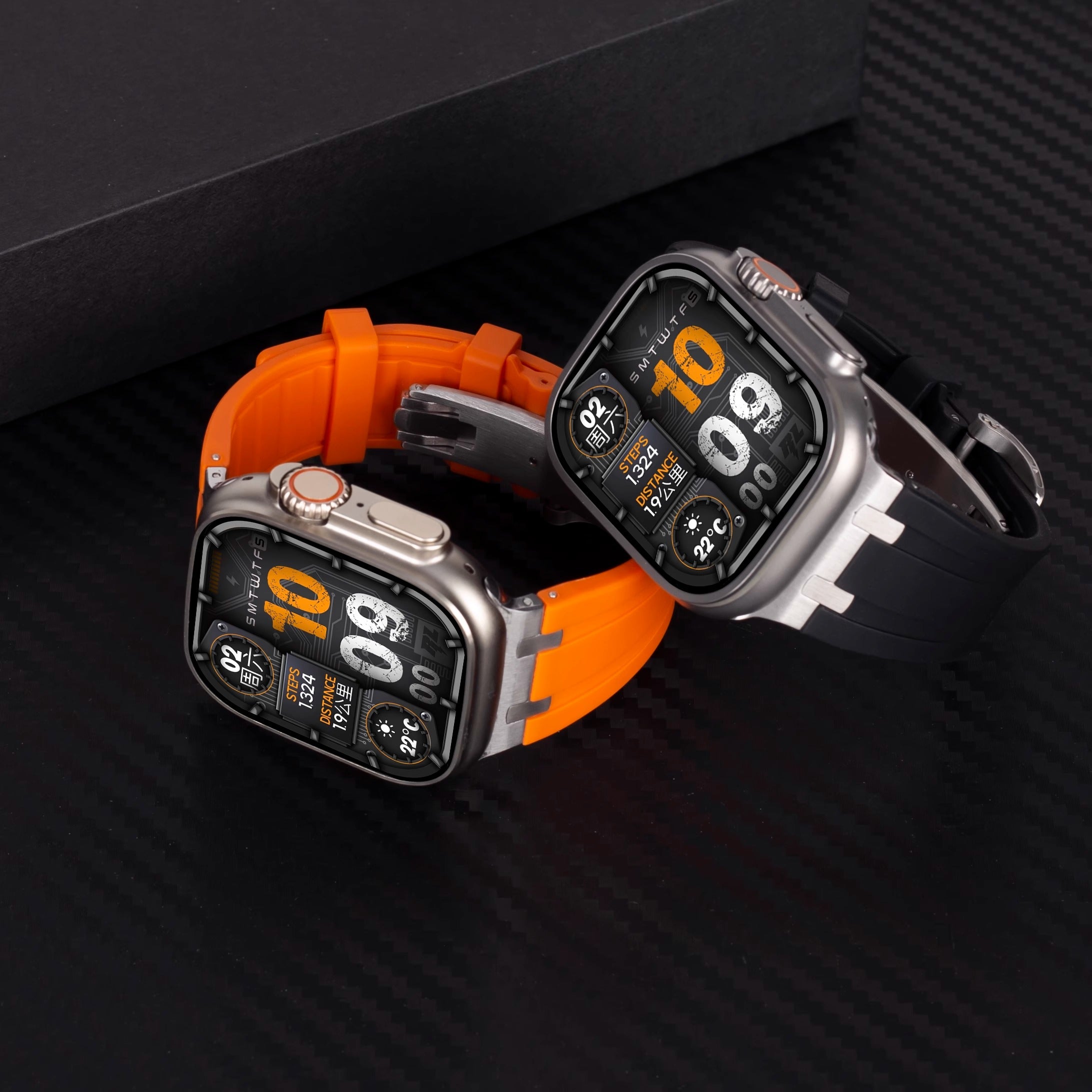 AP Thick Silicone Band With Titanium Adapter For Apple Watch