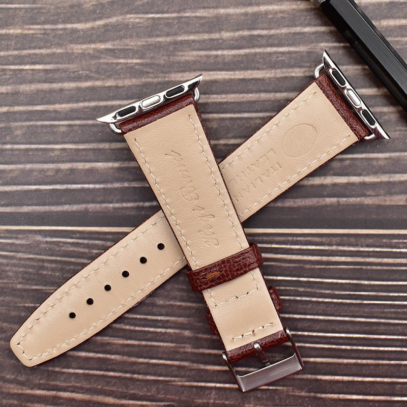 French goatskin watch strap For Apple Watch