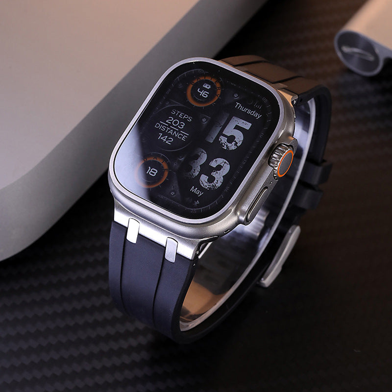 AP Thick Silicone Band With Titanium Adapter For Apple Watch