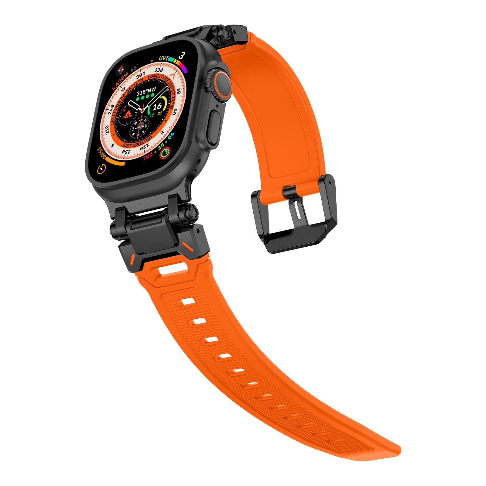 Explorer Rubber Band With Titanium Adapter For Apple Watch