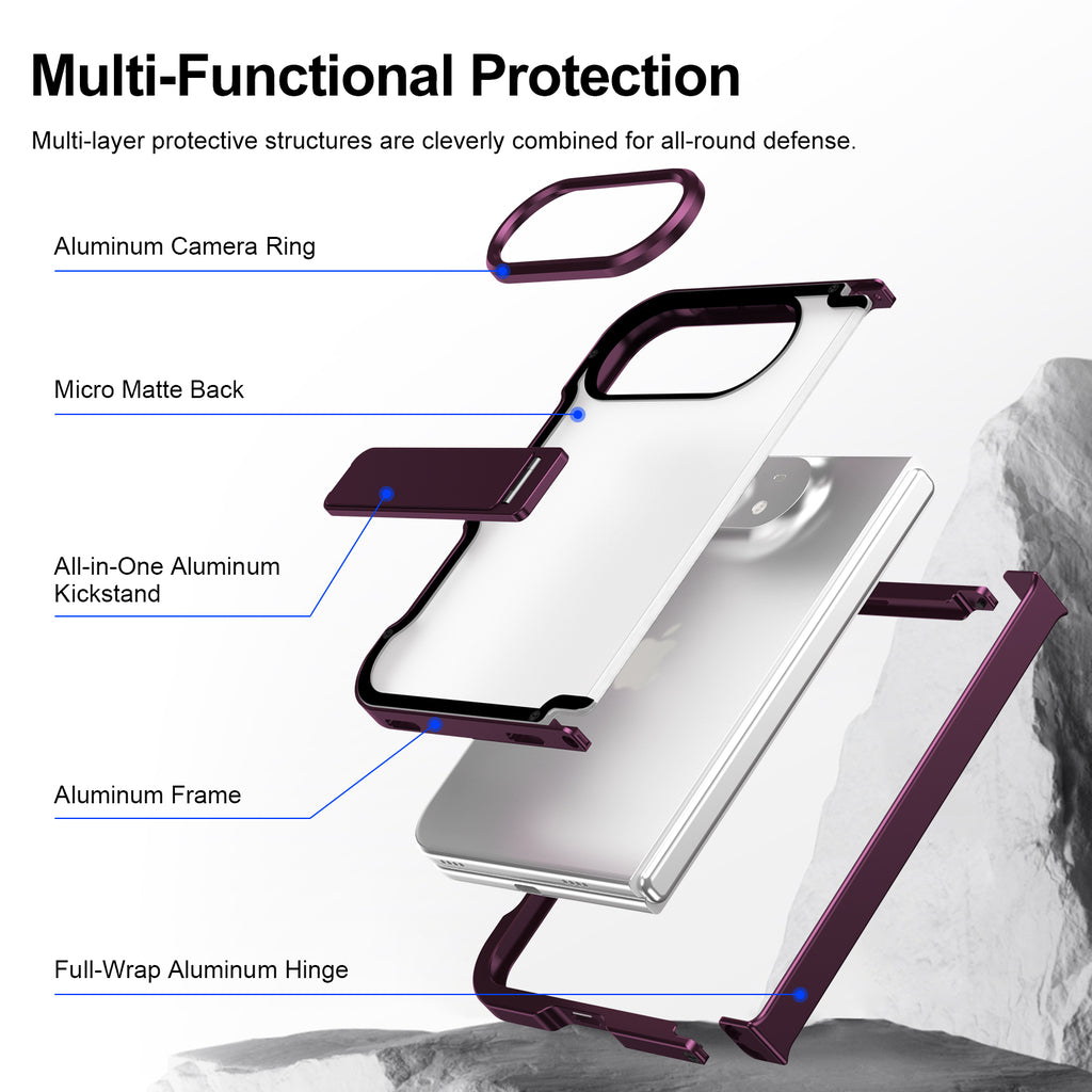 Aluminum Alloy Kickstand Case for iPhone Duo