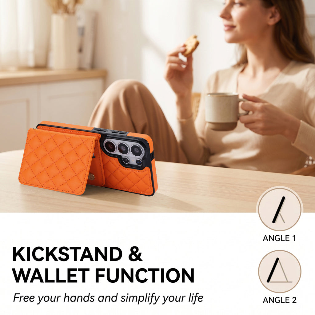 Detachable Quilted Crossbody Galaxy Wallet Case