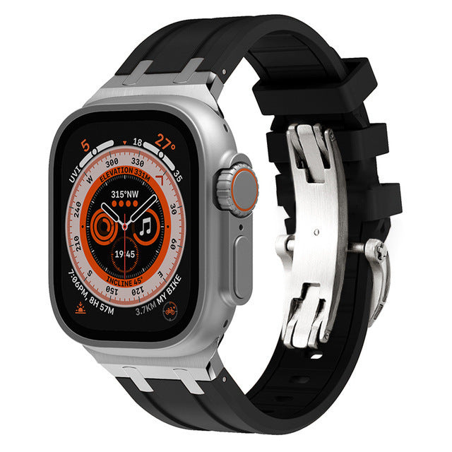 AP Thick Silicone Band With Titanium Adapter For Apple Watch