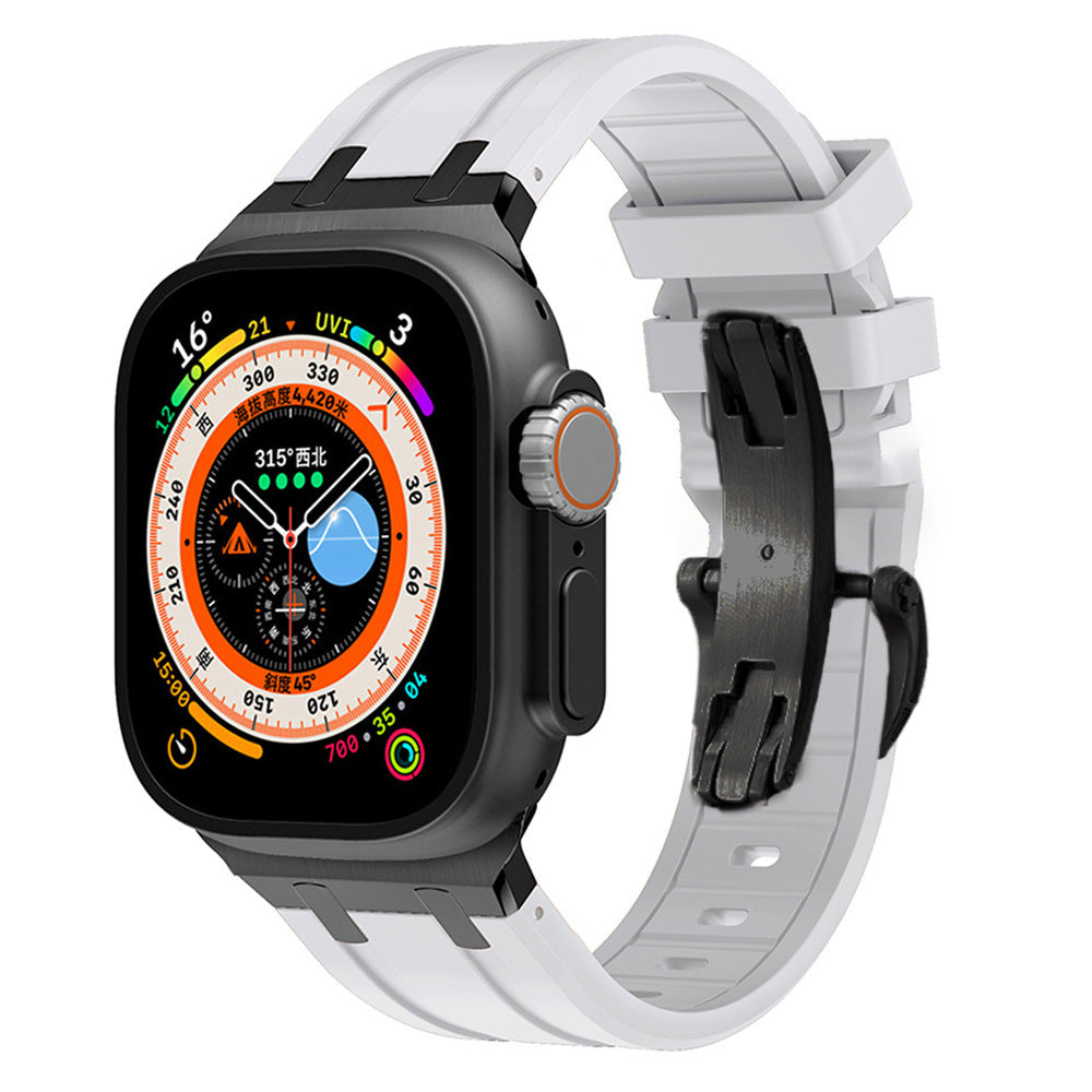 AP Thick Silicone Band With Titanium Adapter For Apple Watch