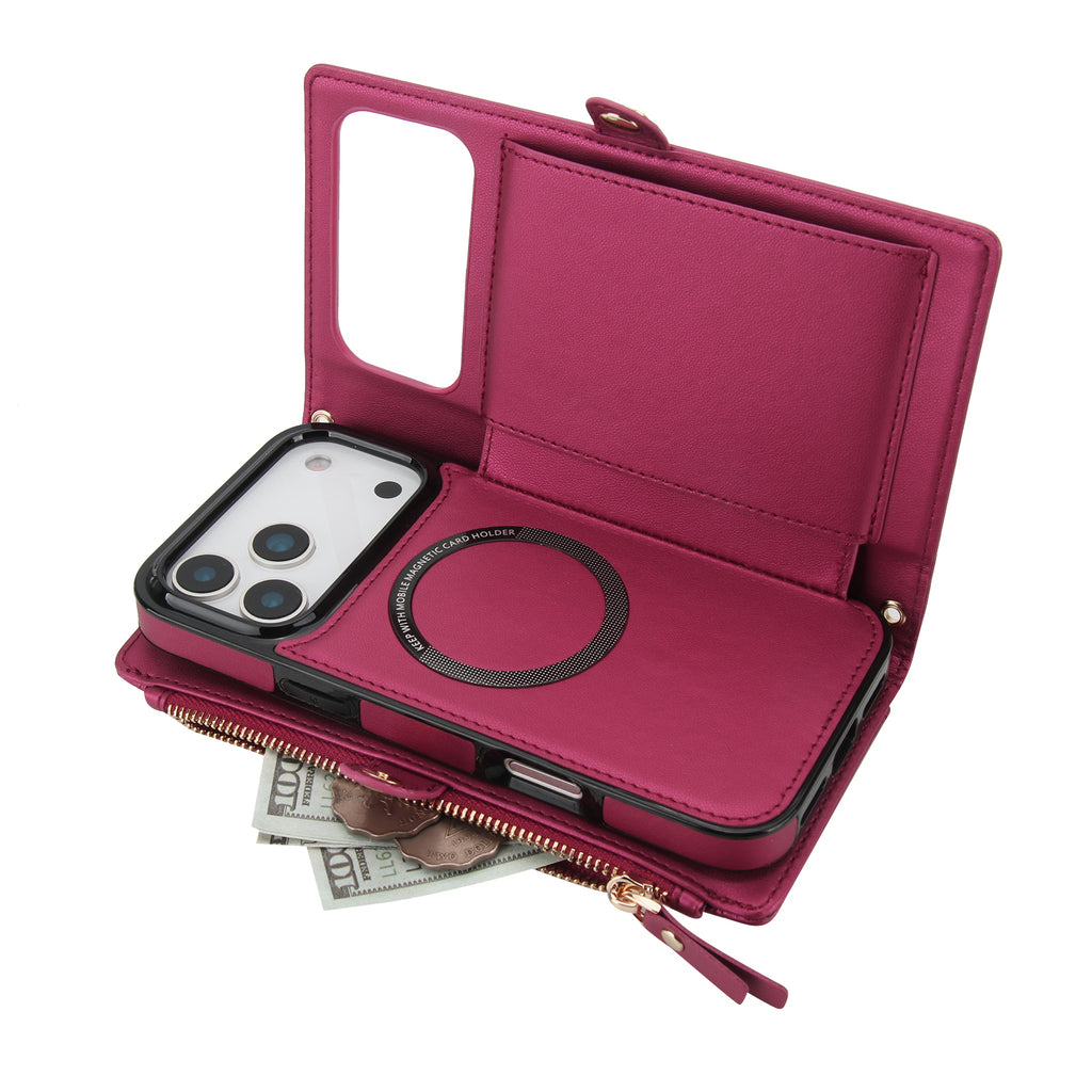 Detachable Clip-In Genuine Leather Case