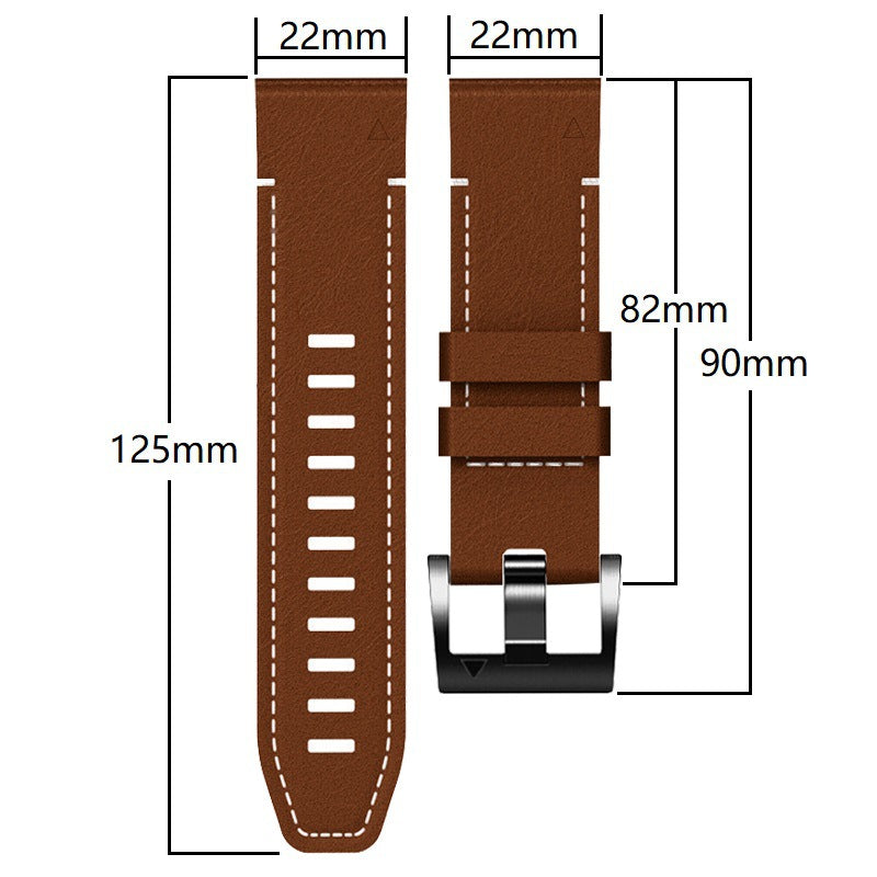 Garmin Quick Fit Rubber With Leather Band