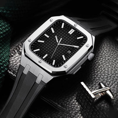 AP6006 Series - Silicone Band Steel Armor Apple Watch Case