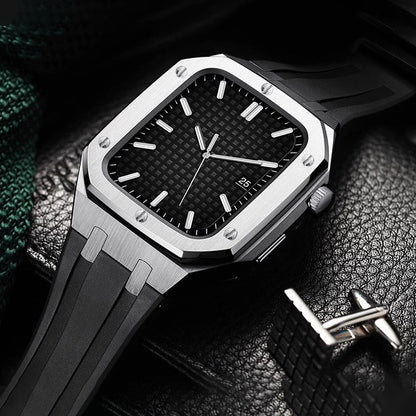 AP6006 Series - Silicone Band Steel Armor Apple Watch Case