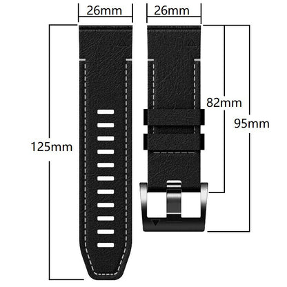 Rubber With Leather Band For Garmin