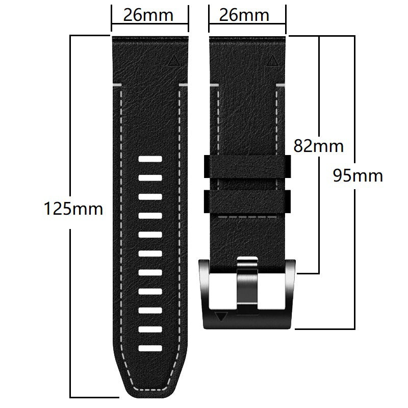 Rubber With Leather Band For Garmin