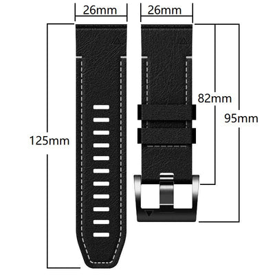 Garmin Quick Fit Rubber With Leather Band