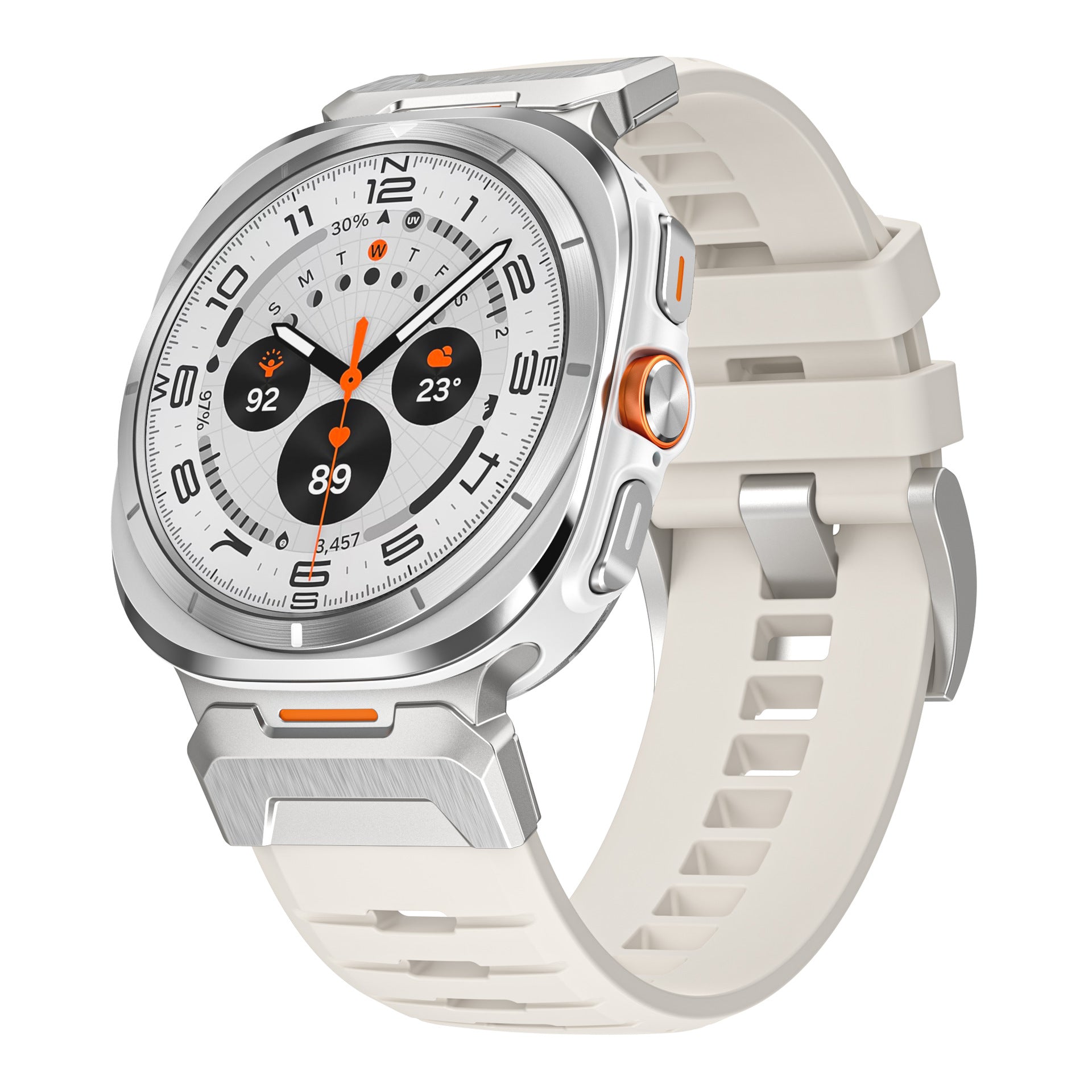 Mecha Style Fluororubber Band For Samsung Watch Ultra