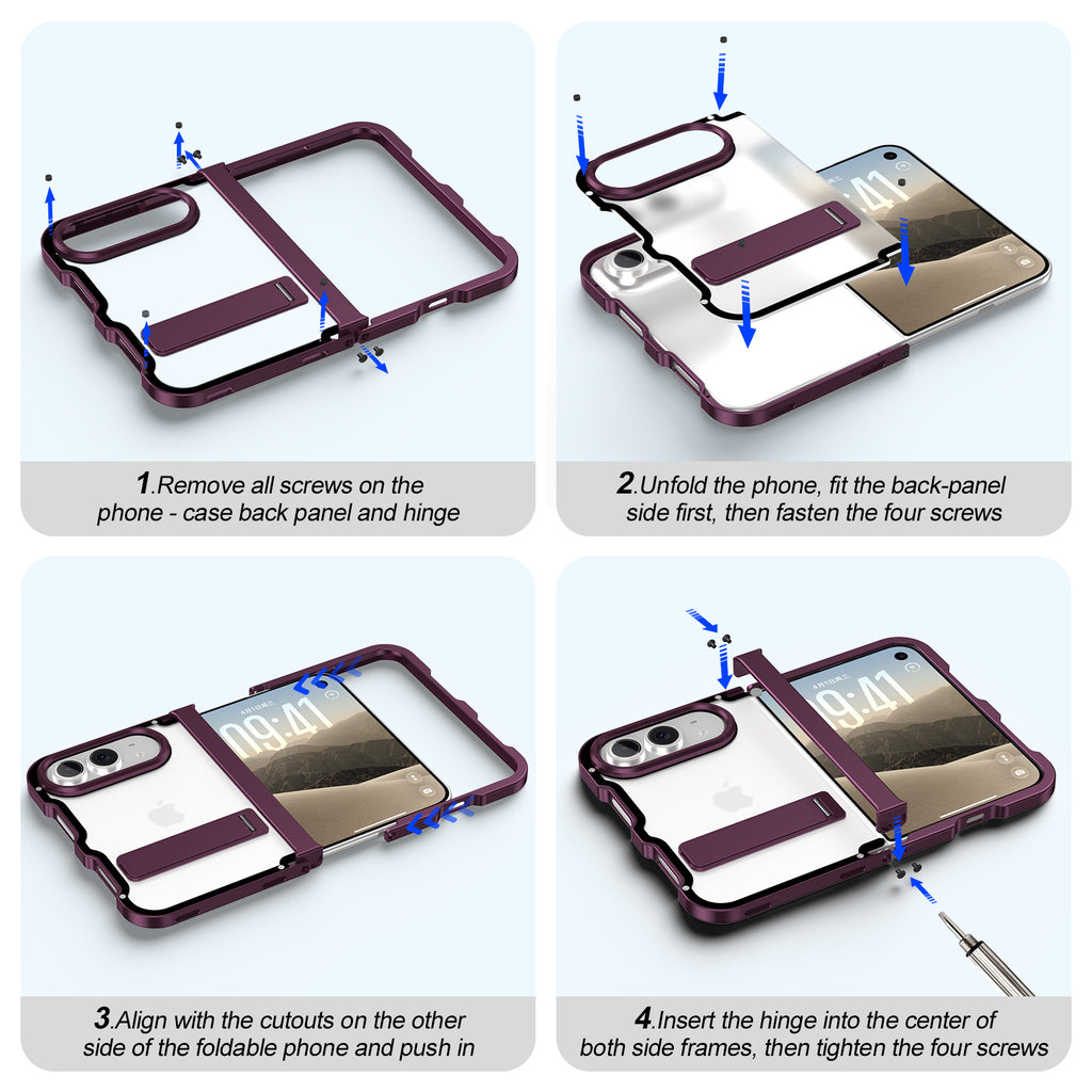 Aluminum Alloy Kickstand Case for iPhone Duo