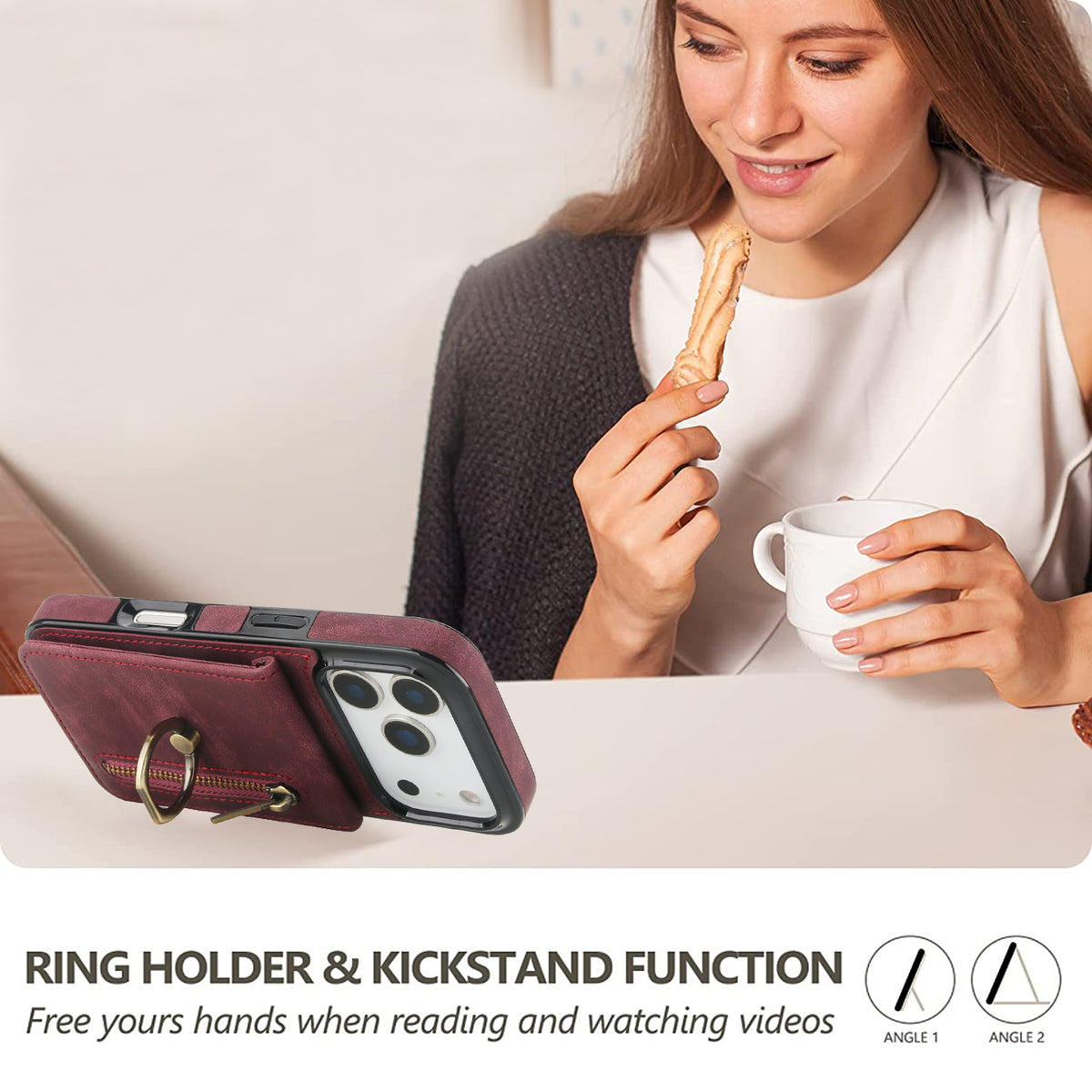 Slim Leather iPhone Wallet Case