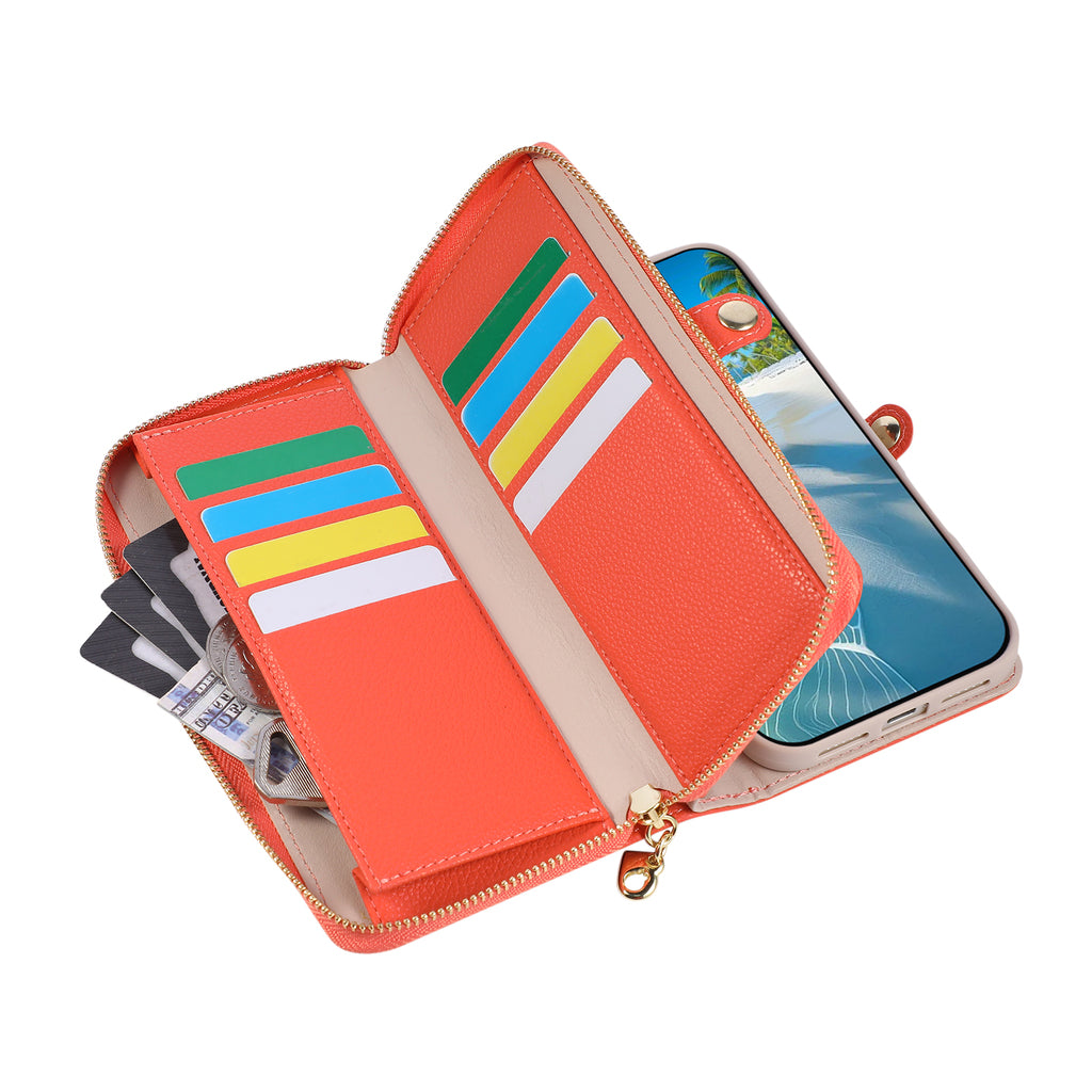 5-in-1 Genuine Leather Crossbody Case