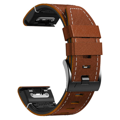 Garmin Quick Fit Rubber With Leather Band