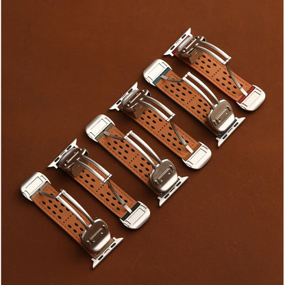 Breathable Leathe Magnetic Band For Apple Watch