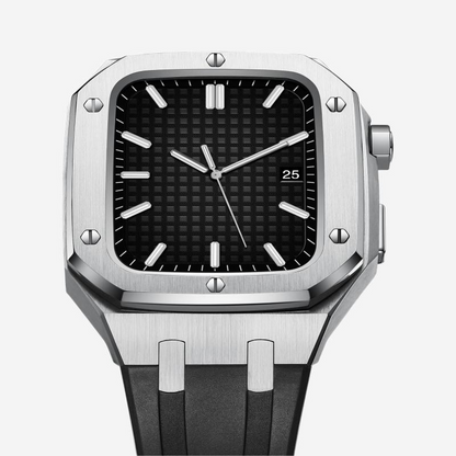 AP6006 Series - Silicone Band Steel Armor Apple Watch Case