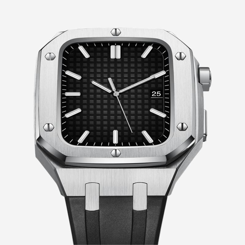 AP6006 Series - Silicone Band Steel Armor Apple Watch Case