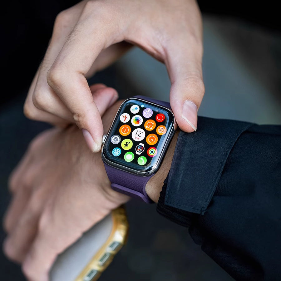 Magnetic Silicone Lychee Band For Apple Watch