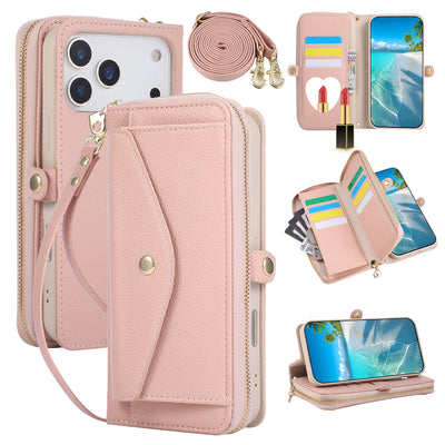 5-in-1 Genuine Leather Crossbody Case