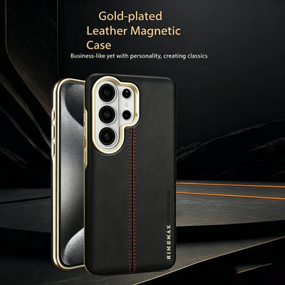 Stitched Genuine Leather Galaxy Phone Case