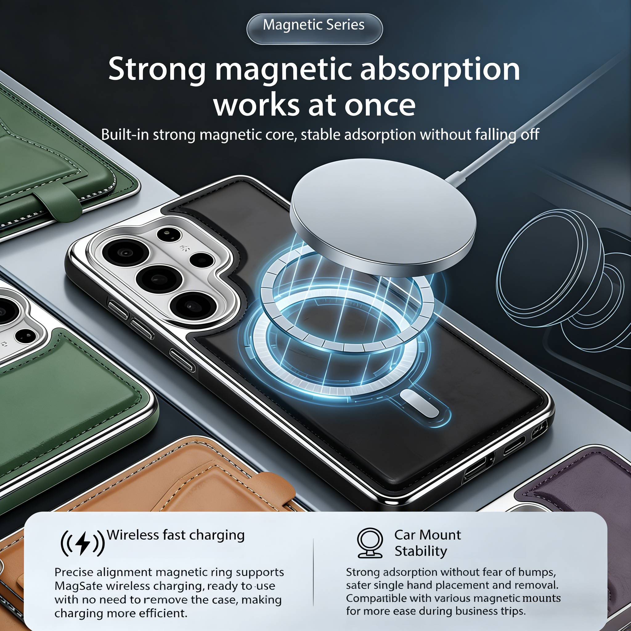 WalletSlot Magnetic Galaxy Phone Case