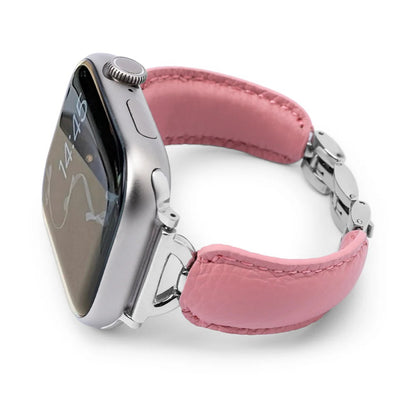 Leather Ring Buckle Band For Apple Watch