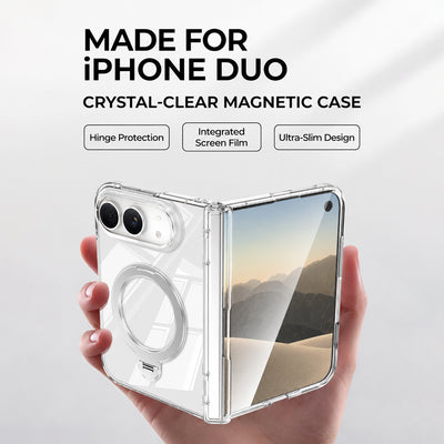 Crystal Clear Magnetic Stand Case for iPhone Duo