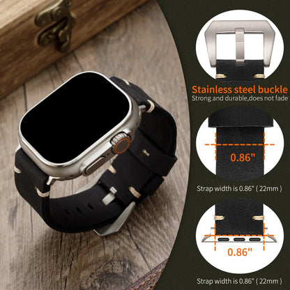 Handmade Vintage Leather Apple Watch Band