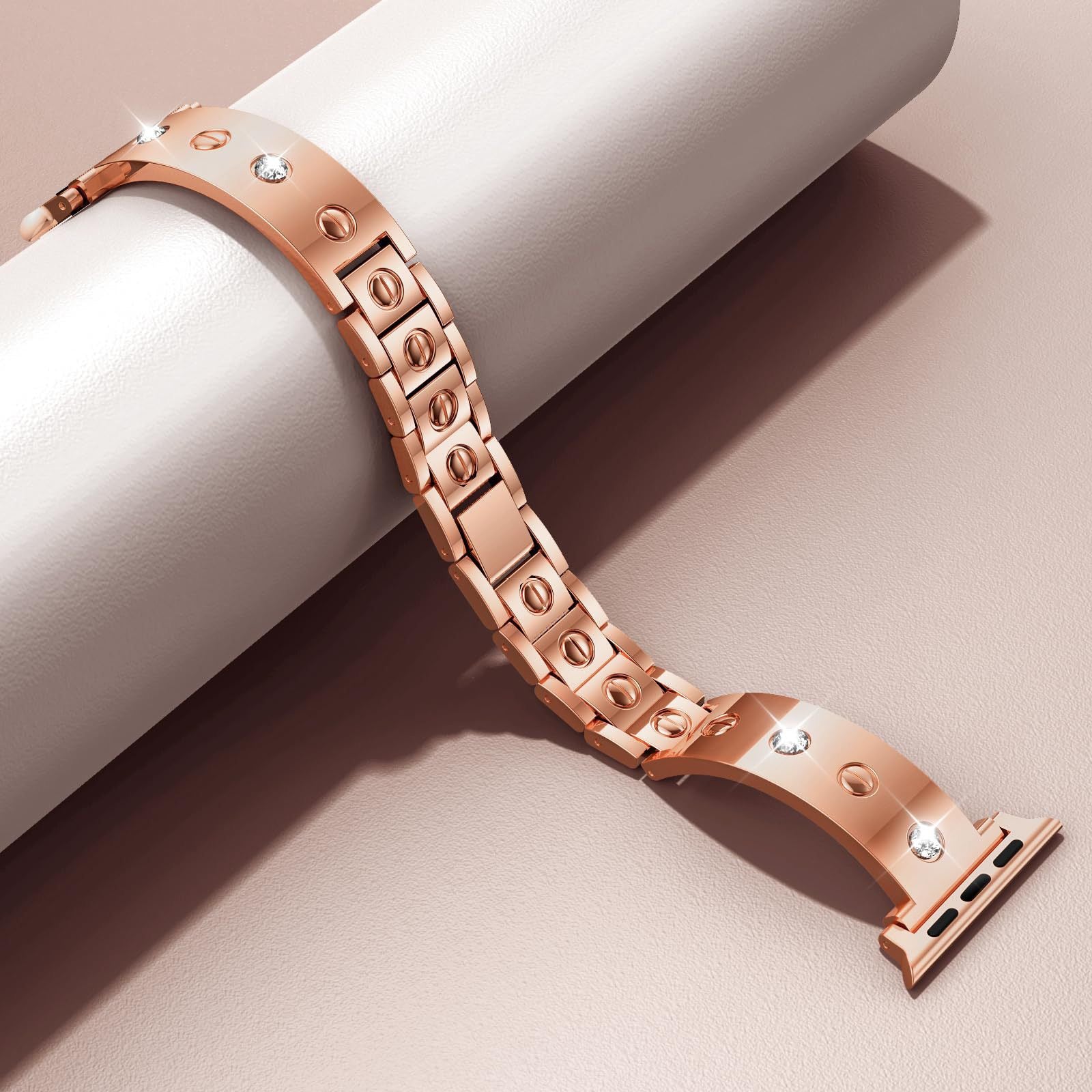 Diamond-studded metal buckle Bracelet For Apple Watch