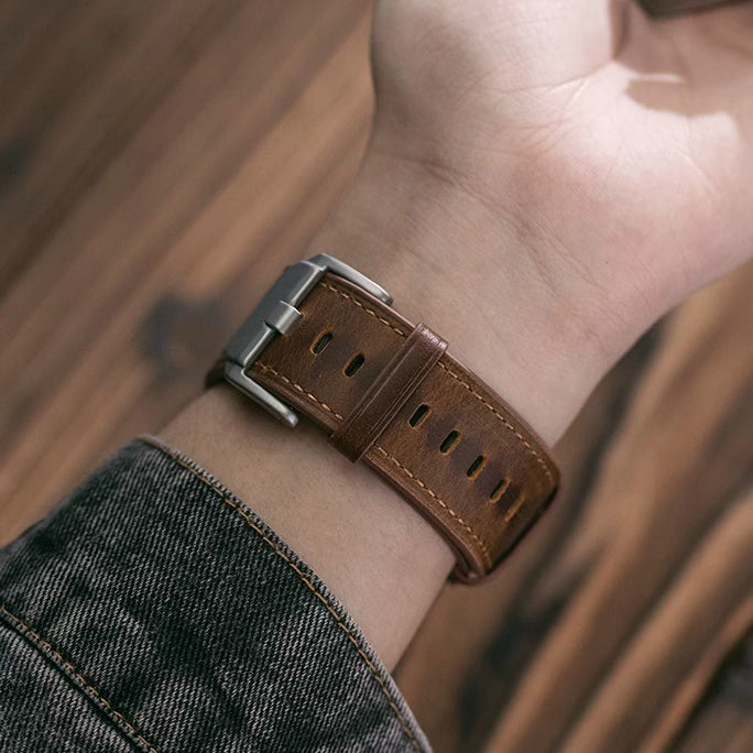 AP Crazy Horse Leather Strap For Apple Watch