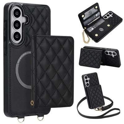Detachable Quilted Crossbody Galaxy Wallet Case
