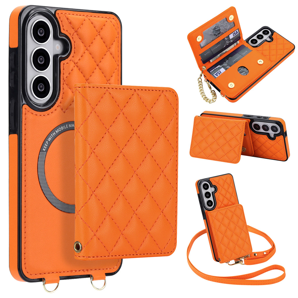 Detachable Quilted Crossbody Galaxy Wallet Case