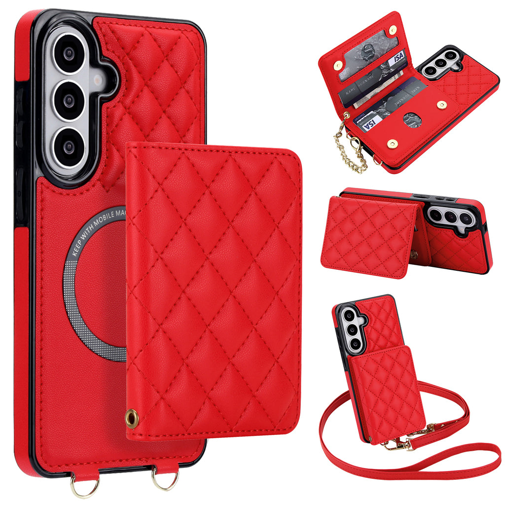 Detachable Quilted Crossbody Galaxy Wallet Case