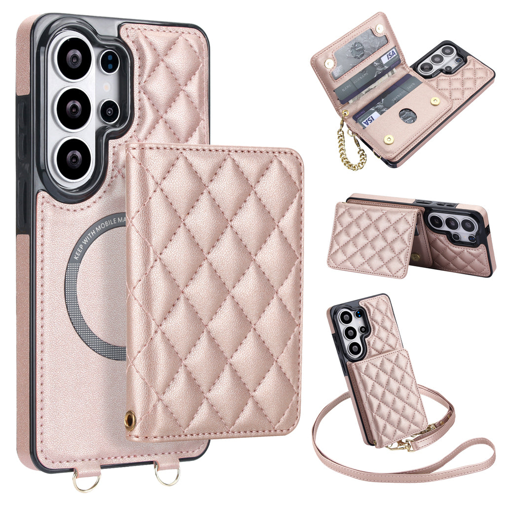 Detachable Quilted Crossbody Galaxy Wallet Case