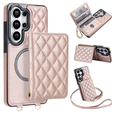 Detachable Quilted Crossbody Galaxy Wallet Case