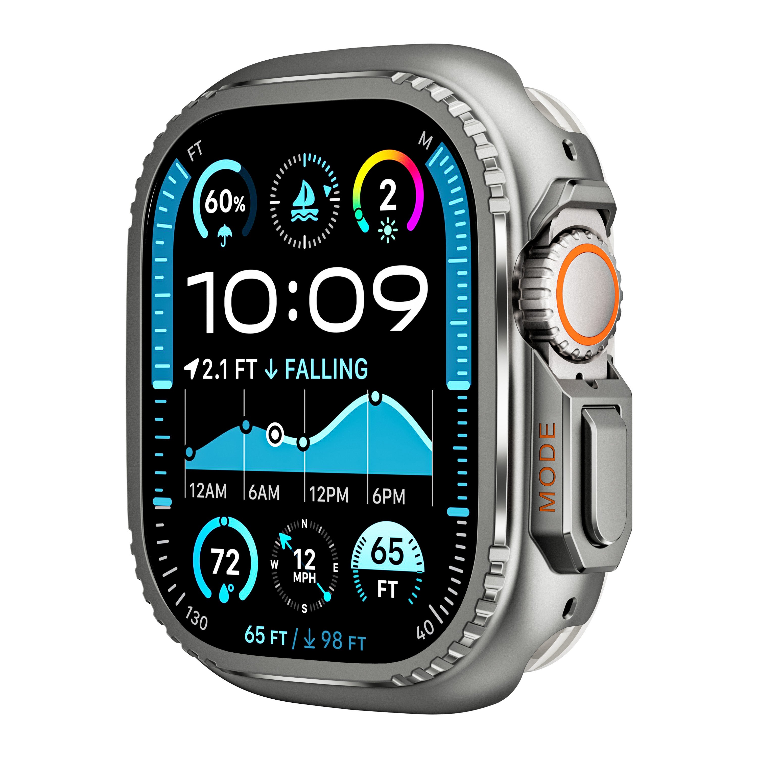 Rugged Titanium Alloy Case For Apple Watch