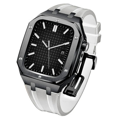 AP6006 Series - Silicone Band Steel Armor Apple Watch Case