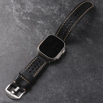 Handmade Cowhide Leather Vintage Watchband For Apple Watch