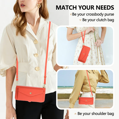 5-in-1 Genuine Leather Crossbody Case